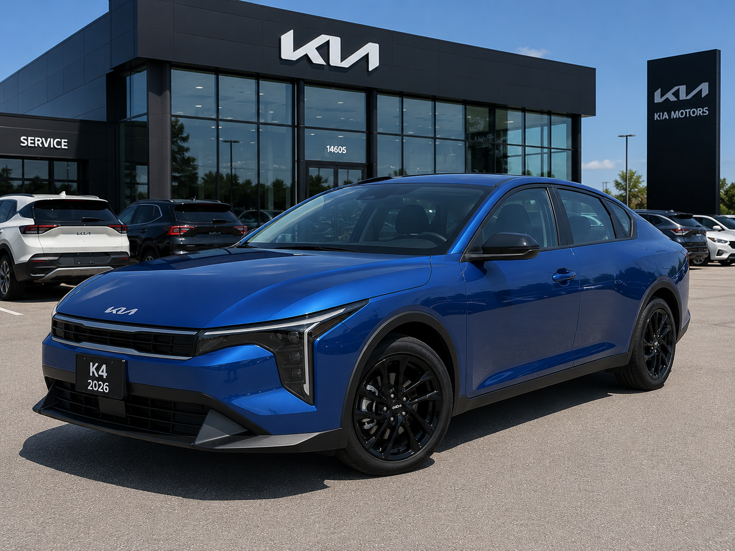 2026 Kia K4 — Blue